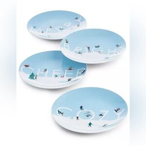 NEW The Cellar Holiday Plates Set Of Four, 9.45",  3 sets Available